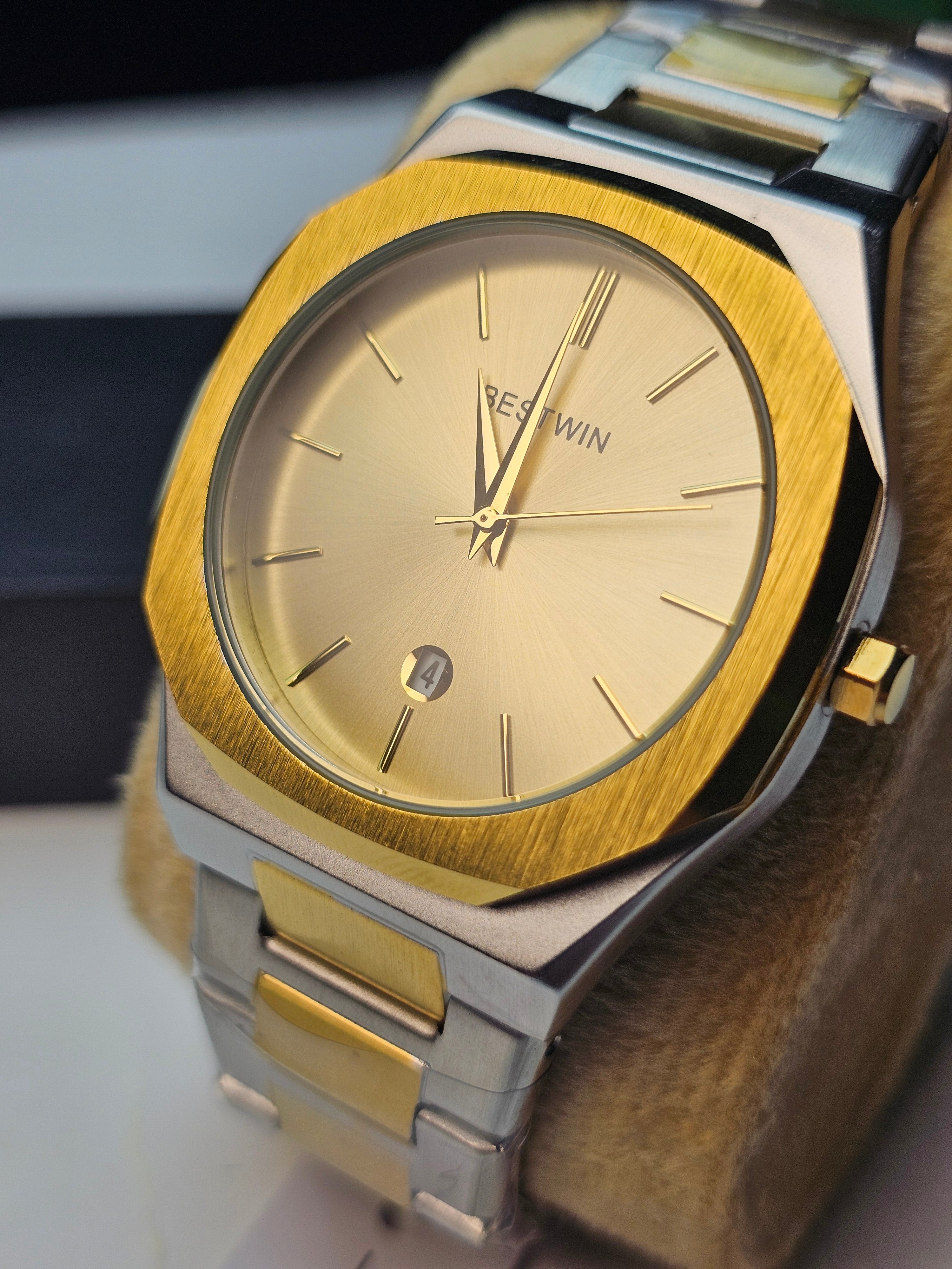 BESTWIN OCTA DATE STEEL WATCH
