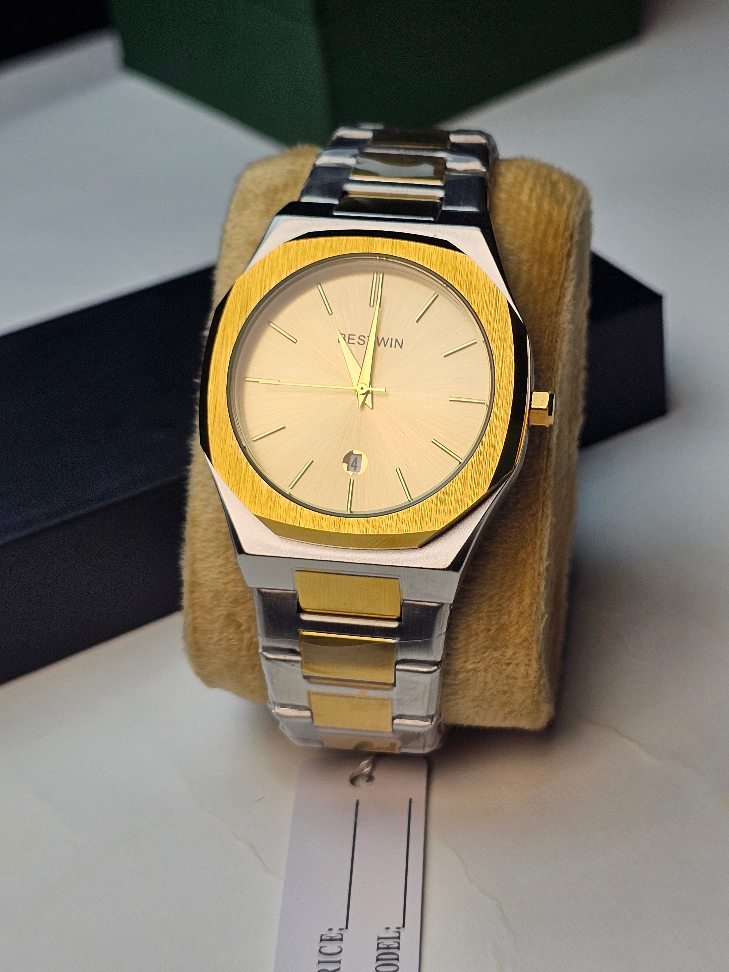 BESTWIN OCTA DATE STEEL WATCH