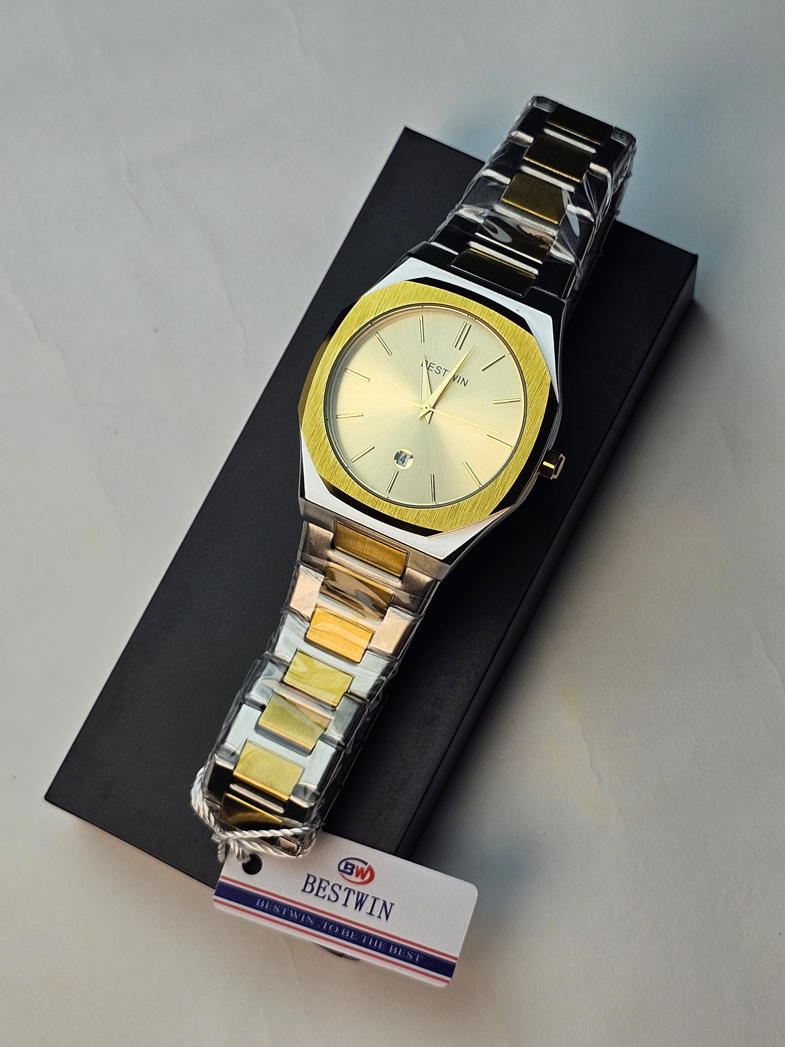 BESTWIN OCTA DATE STEEL WATCH