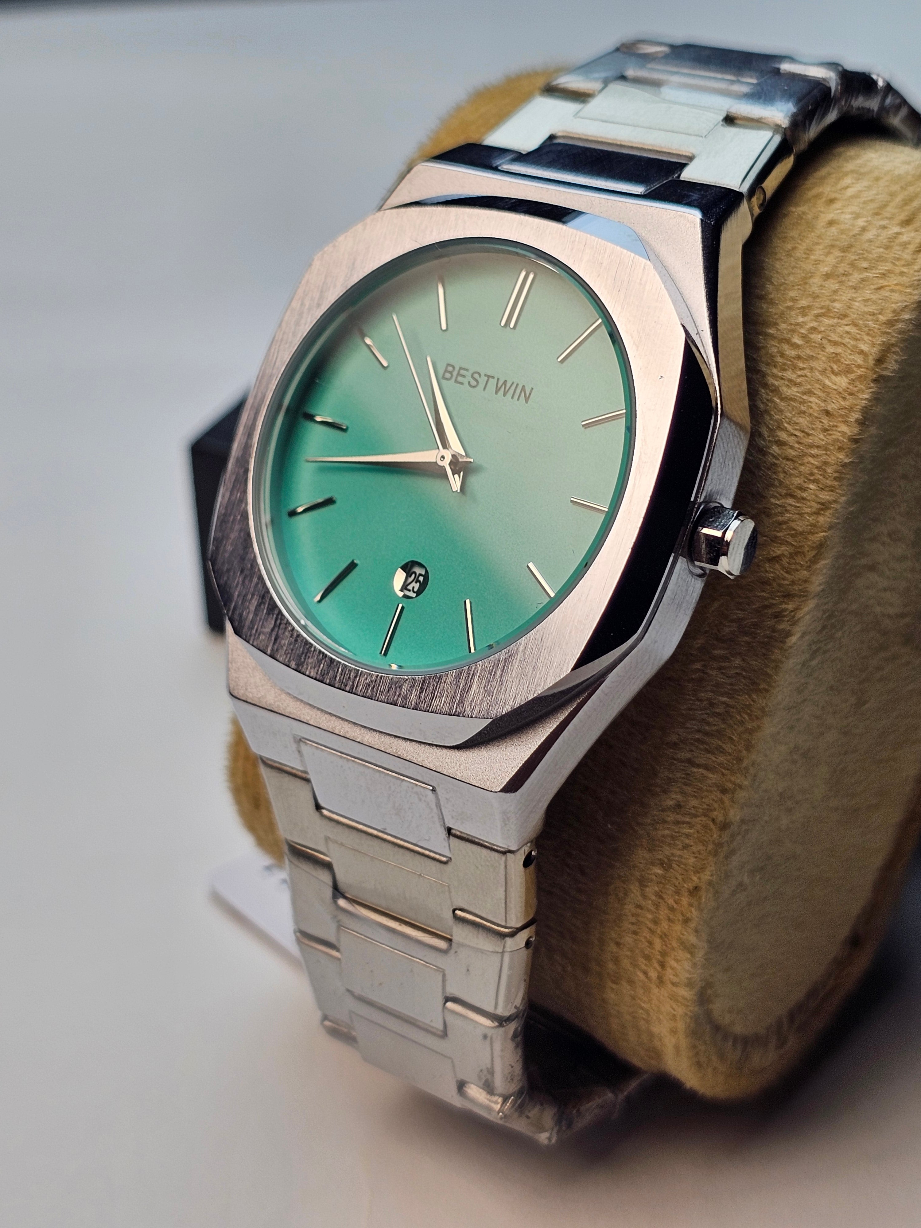 BESTWIN OCTA DATE STEEL WATCH