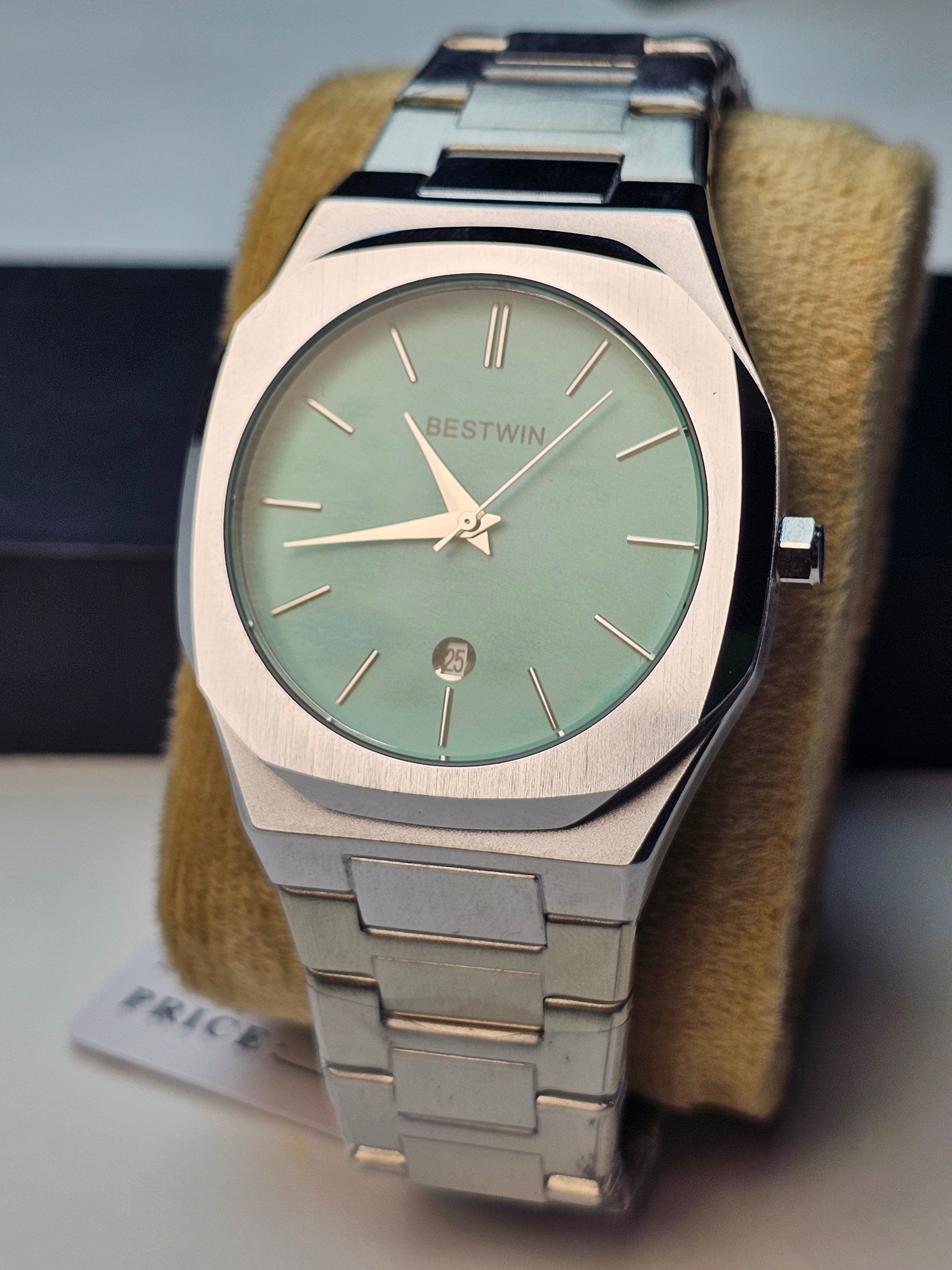 BESTWIN OCTA DATE STEEL WATCH