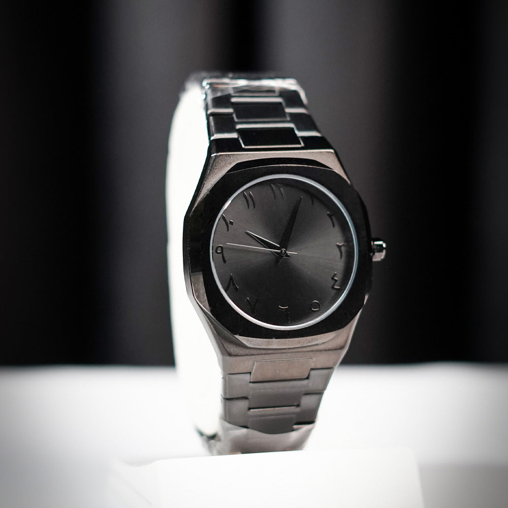 Stainless Steel Arabic Aura Watch