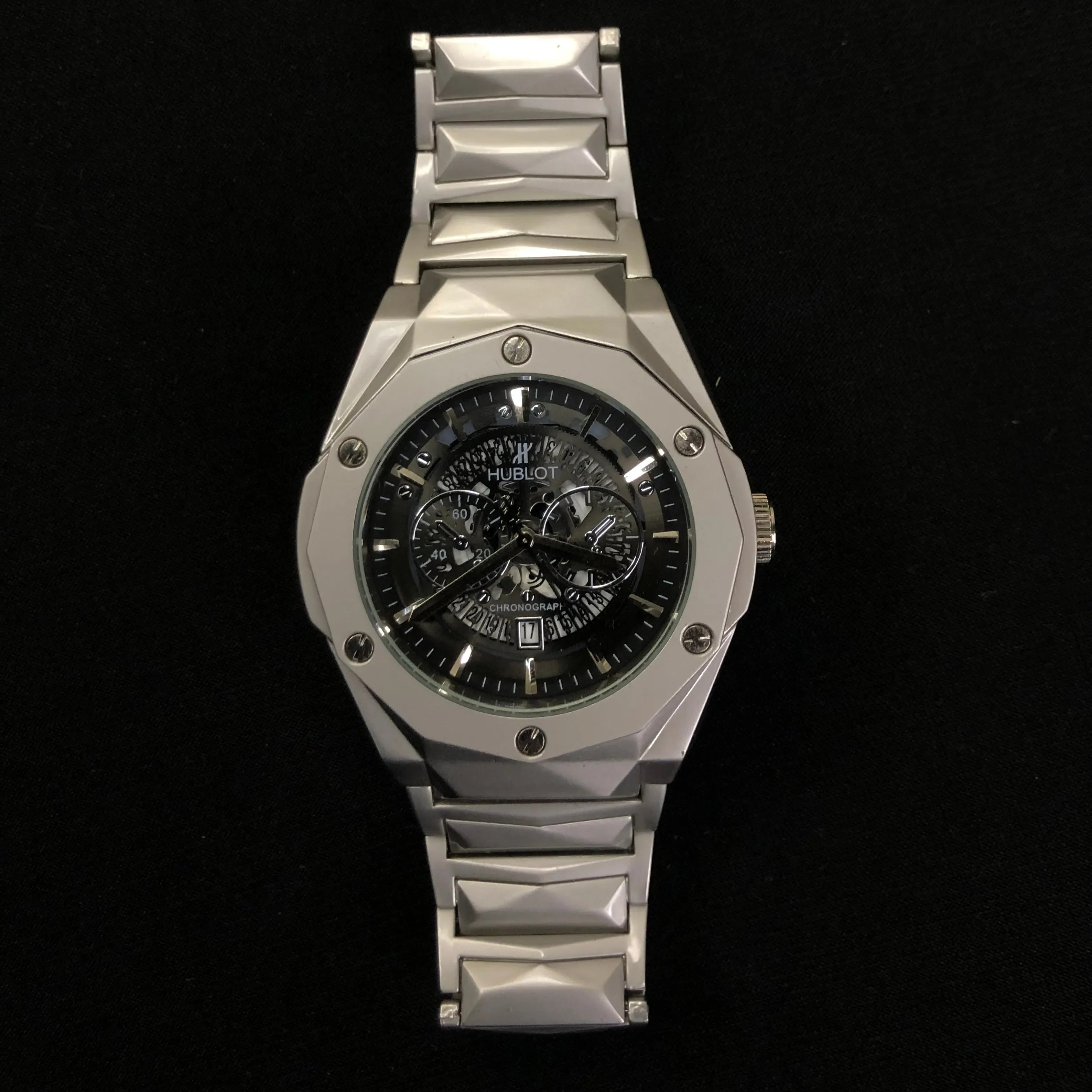 Hublot Diamond Cut Stainless Steel